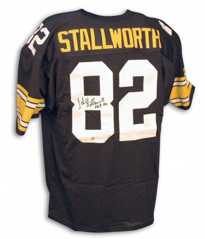 John Stallworth Autographed/Hand Signed Custom Black Throwback Jersey