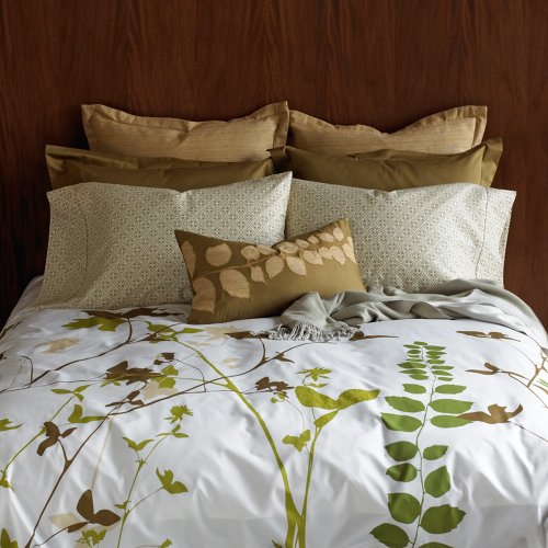 Blissliving Home Amanda 300 Thread Count Full/Queen Duvet Set, Green Graphic