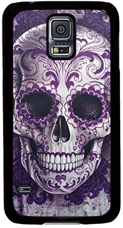 S5 Case, Galaxy S5 Case, Distinctive Purple Skull Customized PC Protective Phone Case for Samsung Galaxy S5 Black