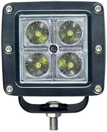 ZHEXUAN Square 2 Pcs 12w Dc 12v Automotive Car Cree LED Work Light Bar Flood Beam Waterproof for Heavy Duty Off-road Truck Car ATV SUV 4x4 Jeep Boat 4wd ATV Auxiliary Fog Driving Lamp