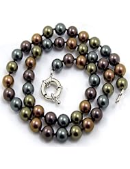 Candygem 17 Inch Long 8mm Sea Shell Multicolor Freshwater Cultured Pearl Necklace From Aaliyah Hongs Designer Collection