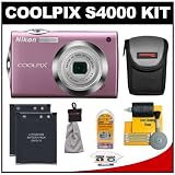 51xvP3rwbAL. SL160  Nikon Coolpix S4000 12 MP Digital Camera with 4x Optical Zoom  Batteries + Case + Accessory Kit