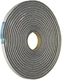 MD 02055 3/16-Inch X 3/8-Inch X 17-Feet Low Density Foam Tape Open Cell, Gray