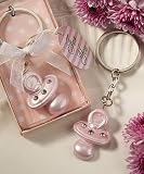 Pink Pacifier Key Chain Baby Shower Favors, 36