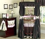 JoJo Designs Designer Baby Girl 21-Piece Crib Bedding Set - Abby Rose Pink and Brown