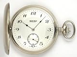 Bernex Swiss Made Large Rhodium Plated Satin Pocket Watch with 17 Jewel Movement