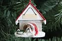 Bulldog Dog Doghouse Christmas Ornament