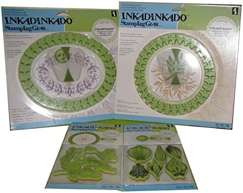 Bundle Inkadinkadoo Stamping Gear Oval, Round, Ink Stamps Gossamer, Flower Petals