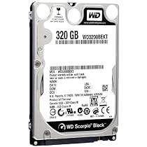 Western Digital WD3200BEKT Scorpio Black 320GB interne Festplatte (6,4 cm (2,5 Zoll), 7200rpm, 16MB Cache, SATA)