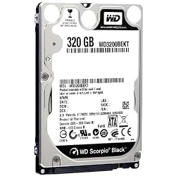 Western Digital 320 GB Scorpio Black SATA 3 Gb/s 7200 RPM 16 MB Cache Bulk/OEM Notebook Hard Drive - WD3200BEKT