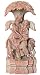 Antique Figurine Stone Carving Lord Krishna and Radha 2.25 x 1.25 x 5 inches (sos390)
