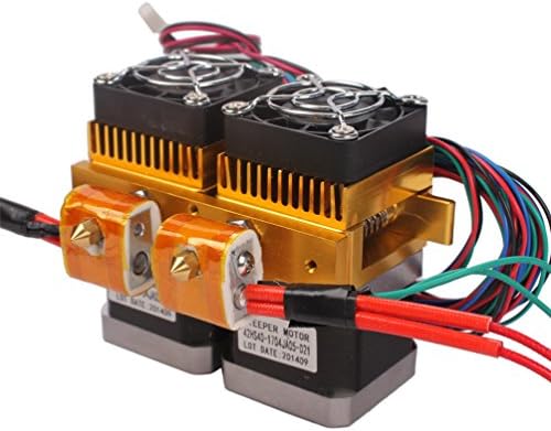 Everyvictor 0.4mm Dual Head Nozzle Extruder MK8 Extruder Makerbo Upgrade for 3D Printer
