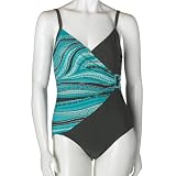 Christina Women's Lava Stripes 1 Piece Crossover Tank Suit