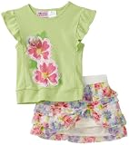 Young Hearts Girls 4-6x 2 Piece Floral Scooter Set