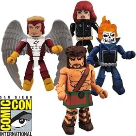 Marvel Minimates Diamond Select Toys 2009 SDCC San Diego Comic-Con Exclusive 4-Pack The Champions (Angel, Ghost Rider, Black Widow and Hercules)