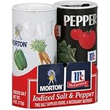 Morton, Iodized Salt & Pepper Shaker Duo Pack, 5.5oz Package (Pack of 6)