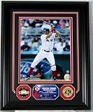Coco Crisp Autographed Framed 8 x 10 Photograph and Medallion Set from The Highland Mint