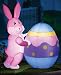 Easter Bunny And Egg Lighted Inflatable Yard Decor by Collections Etc