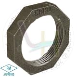 NUSET 1 1/2 Malleable Black Iron Locknut or Backnut (B310-40)
