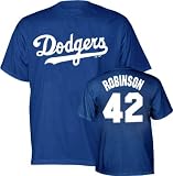 Jackie Robinson Brooklyn Dodgers Cooperstown Throwback 'Dodgers' Player Name and Number T-Shirt