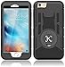 iPhone 6S Plus case, Kaptron (TM) hybrid dual layer combo armor defender protective case with kickstand and belt clip for iPhone 6S Plus / 6 Plus (Black)