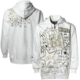Hart and Huntington Rockstar White Jumble Full Zip Hoody Sweatshirt