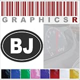 Sticker Decal Graphic - Country Code Oval Euro National Pride BJ Benin b46