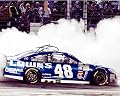 'AUTOGRAPHED 2013 Jimmie Johnson #48 Lowe''s Racing DAYTONA 500 WIN (Burnout) Signed 8X10 NASCAR Glossy Photo w/ COA'