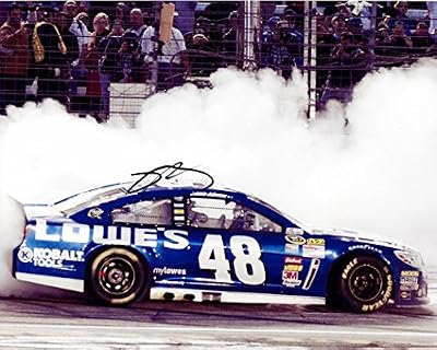 'AUTOGRAPHED 2013 Jimmie Johnson #48 Lowe''s Racing DAYTONA 500 WIN (Burnout) Signed 8X10 NASCAR Glossy Photo w/ COA'