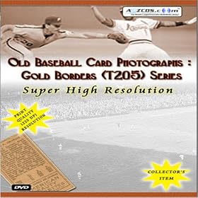 Old Baseball Card Photographs - Gold Borders (T205) Series - Super High Resolution (2-DVD Set)