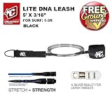 Creatures of Leisure Lite Surf Leash - Black/Clear