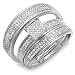 10K Round White Diamond Men & Womens Micro Pave Engagement Ring Trio Bridal Set (0.75 CT, G-H Color, SI-I Clarity)