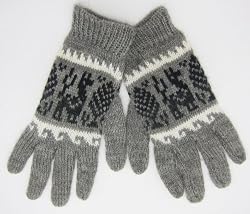 Alpaca Lightweight 75% Alpaca Natural Fiber Gloves - Andean Soft Gray (Women Medium/large)