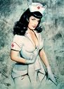Bettie Page- Nurse Bettie 30'' x 40'' Textile/Fabric Poster