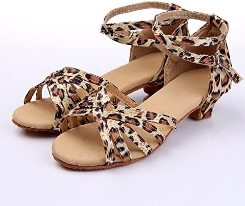 Dance shoes leopard sequined full Pidi Latin dance shoes children's dance shoes women dance shoes-Leopard color 35