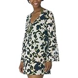 Merona Scroll Print Tunic Coverup - Ebony/ White