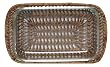 Glass Small Rectangle Casserole Dish With Woven Palm Leaf Basket 11 1/2" x 7" x 2 1/4"H