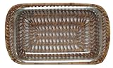 Glass Small Rectangle Casserole Dish With Woven Palm Leaf Basket 11 1/2" x 7" x 2 1/4"H