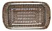 Glass Small Rectangle Casserole Dish With Woven Palm Leaf Basket 11 1/2" x 7" x 2 1/4"H