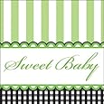 Creative Converting Sweet Baby Feet Green Beverage Napkins, 16 Count