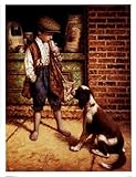 IMAGE OF The Shoeshine Boy by Jim Daly. Size 12.05 inches width by 16.05 inches height. High Quality Art Poster Print
