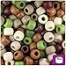 BeadTin Camouflage Mix Matte 9mm Barrel Pony Beads (500pcs)