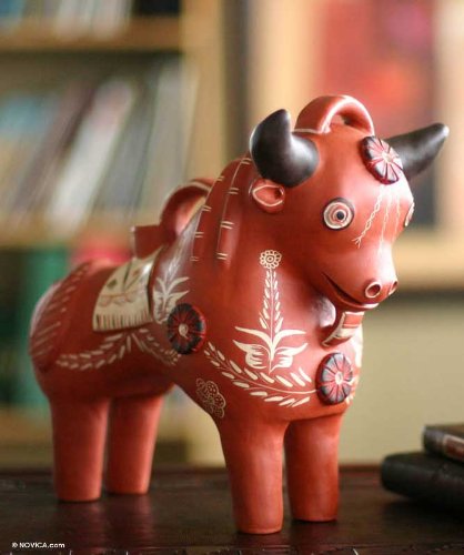 Ceramic candleholder Little Red Bull