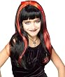 Girls Gothic Doll Wig- Red and Black - Child Std.
