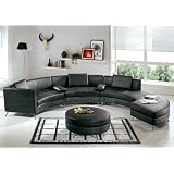 51xwTUdRBfL. SL160 AA160  Curved Leather Sectional
