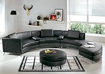 Modern Black Leather Sectional Sofa Rsf O Deals Stanley Ff1