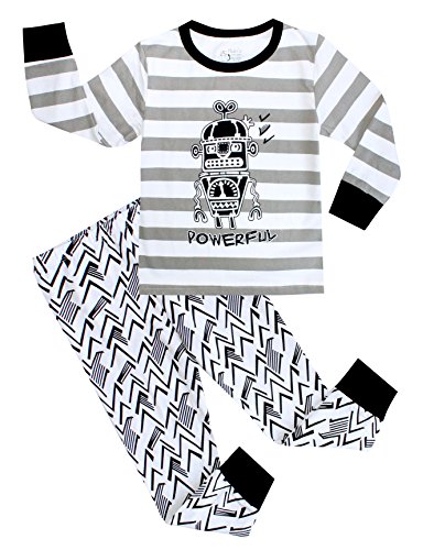 Boys Pajamas Robot Kids 2 Piece Sleepwear Clothes Sets for Children Size 2T-10T