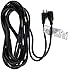 50 FT Heavy Duty Outdoor Extension Plug Cords with Single Outlet 16AWG SJTW 3 Conductor,13 AMP,ETL,Black,by Brightown in USA