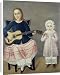 Canvas Prints of MEXICO CHILDREN, c1850. Girl with a guitar and another with a flower bouquet, from Granger Art on Demand
