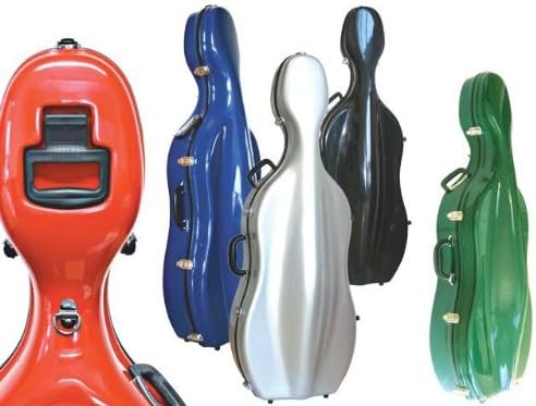 Sinfonica Z-Tec Fibreglass 4/4 Cello Hard Case, BLUE